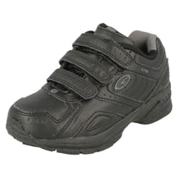 ) Boys Hi-Tec Trainers XT115EZJNR - UK 10 Child, Black/Charcoal (Black