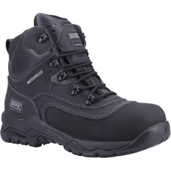 ) Magnum Broadside 6.0 WP Synthetic Black Safety Boots - Black, 6.5 (Adults'