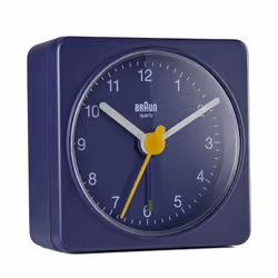 Braun BC02BL, Quartz alarm clock, Rectangle, Blue, Analog, Battery, AA