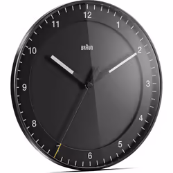 Braun Classic Large Analogue Wall Clock, 30cm, Black, BC17B