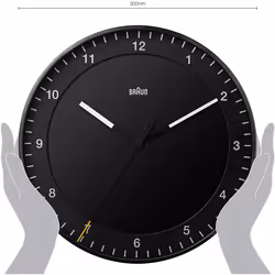Braun Classic Large Analogue Wall Clock, 30cm, Black, BC17B - Additional view 4