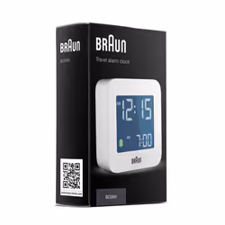 Braun Digital Travel Alarm Clock with Snooze, Compact Size, White, BC08W - Additional view 4