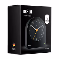 Braun Classic Analogue Alarm Clock, Snooze and Continuous Backlight, Black, BC22B - Additional view 4