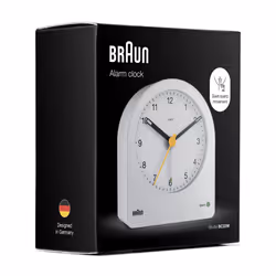 Braun Classic Analogue Alarm Clock, Snooze and Continuous Backlight, White, BC22W - Additional view 5