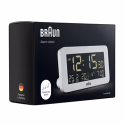 Braun Digital Alarm Clock with Date, Month and Temperature Display, White, BC10W - Additional view 6