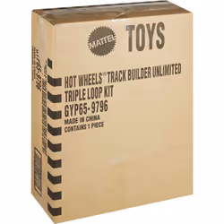 Track Builder Unlimited Triple Loop Kit Collapsible 3-Loop Gift Set for Kids 6 to 12 Years+ One 1:64 Scale Hot Wheels Vehicle, GYP65 & 10-Car Pack of