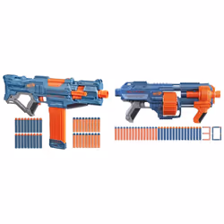 Elite 2.0 Turbine CS-18 Motorised Blaster, 36 Nerf Elite Darts, 18-Dart Clip, Outdoor Toys & Elite 2.0 Shockwave RD-15 Dart B ...
