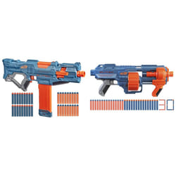 Elite 2.0 Turbine CS-18 Motorised Blaster, 36 Nerf Elite Darts, 18-Dart Clip, Outdoor Toys & Elite 2.0 Shockwave RD-15 Dart Blaster, 30 Nerf Elite