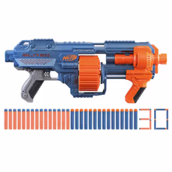 Elite 2.0 Turbine CS-18 Motorised Blaster, 36 Nerf Elite Darts, 18-Dart Clip, Outdoor Toys & Elite 2.0 Shockwave RD-15 Dart Blaster, 30 Nerf Elite