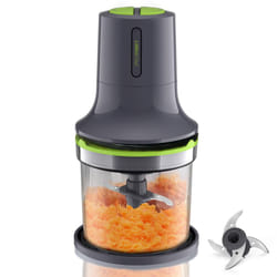 Food Processor, Mini Chopper Food Processor Electric, 500ml Capacity Bowl, 2 Speed, 4 Bi-Level Blades, Power Cord Storage, Mini Food Processors for