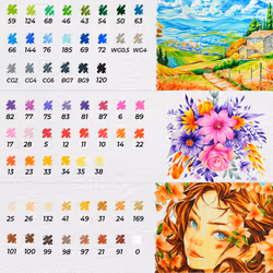 Markers 59+1 Colours, Water-Based Dual Tip Colouring Pens for Anime and Manga, Sketching, Drawing, Art Markers Set with 1 Colourless Blender and