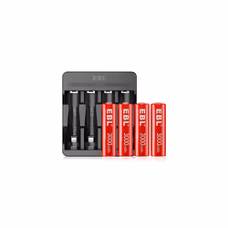 1.5V Rechargeable Lithium AA Batteries with USB Input Battery Charger (M7011), 3000mWh Li-ion AA Batteries Long Lasting Doubl ...