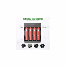1.5V Rechargeable Lithium AA Batteries with USB Input Battery Charger (M7011), 3000mWh Li-ion AA Batteries Long Lasting Double A Battery