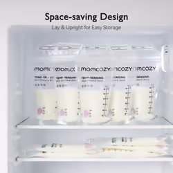 Breastmilk Storage Bags, 200PCS Value Pack, Temp-Sensing Discoloration Milk Storing Bags for Breastfeeding, Presterilized, Hygienically