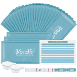 Ovulation Test Strips 25 Pack Ovulation Predictor Kit with Urine Cups to Know Your Most Fertile Days 5MM Width