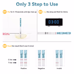 Ovulation Test Strips 25 Pack Ovulation Predictor Kit with Urine Cups to Know Your Most Fertile Days 5MM Width