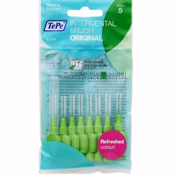 Green TePe Interdental Brushes 0.8 mm - 5 Packets of 8 (40 Brushes) by Tepe