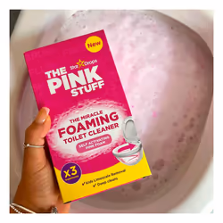 H and A The Pink Stuff Miracle Foaming Toilet Bowl Cleaner: 3 Sachets of Self-Activating Limescale Remover Powder for Powerful Pink Foam Toilet Bowl