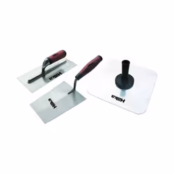 Hilka 66420330 Plasterers Trowel Set 3 Piece Soft Grip