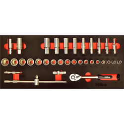 Hilka Socket Set 34 pce 3/8 " drive sockets tool kit in eva foam