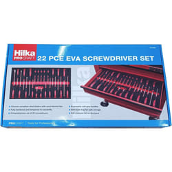 Hilka Screwdriver Set 22 piece screw driver kit in eva foam tray