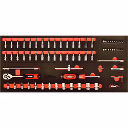Hilka Socket Set 75 pce metric 1/4 " inch drive tool kit in eva foam