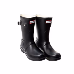 Hunter Womens Black Original Short Wellington Boots - UK 8