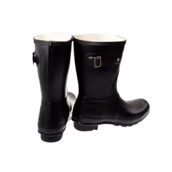 Hunter Womens Black Original Short Wellington Boots - UK 8