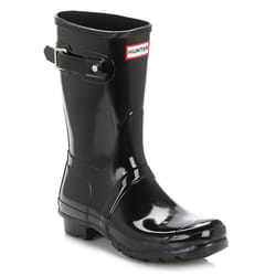 Hunter Original Gloss Short Black Synthetic Wellington Boots - UK 4