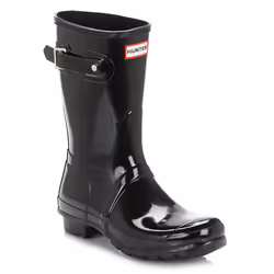 Hunter Original Gloss Short Black Synthetic Wellington Boots - UK 5