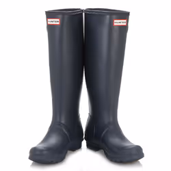 Hunter Original Womens Tall Navy Rubber Wellington Boots - UK 3 - Additional view 4