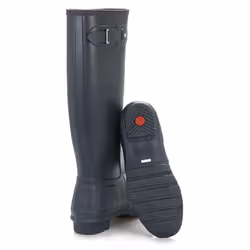 Hunter Original Womens Tall Navy Rubber Wellington Boots - UK 6
