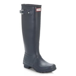 Hunter Original Womens Tall Navy Rubber Wellington Boots - UK 8