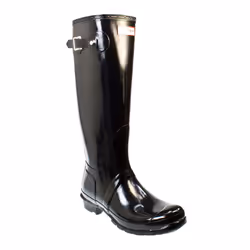 Hunter Wellies Original Gloss Tall Women Black Rubber Boots - UK 5