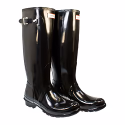 Hunter Wellies Original Gloss Tall Women Black Rubber Boots - UK 5