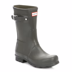 Hunter Mens Dark Olive Original Short Wellington Boots - UK 10