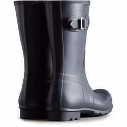 ) Hunter Original Short Wellington Boots Rubber Men's Navy Wellington Boots - Blue, 12 (Adults'