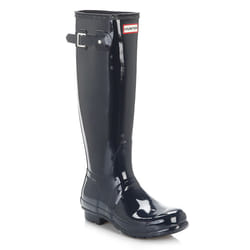 Hunter Original Gloss Navy Rubber Wellington Boots - UK 7