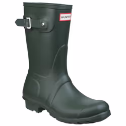 ) Hunter Original Short Rubber Women's Hunter Green Wellington Boots - Green, 4 (Adults'