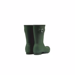 ) Hunter Original Short Rubber Women's Hunter Green Wellington Boots - Green, 4 (Adults'
