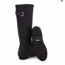 Hunter Womens Black Original Back Adjust Wellington Boots - UK 5
