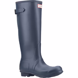 Hunter: Navy Original Tall Back Adjustable Wellington Boots 4