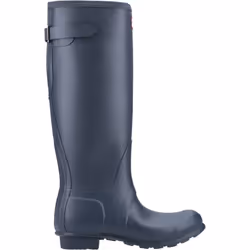 Hunter: Navy Original Tall Back Adjustable Wellington Boots 4
