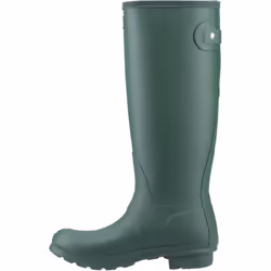 ) Hunter Original Tall Back Adjustable Rubber Women's Green Wellington Boots - Green, 5 (Adults'