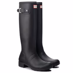 Women's Black Adjustable Tour Tall Wellingtons - Women's UK 7