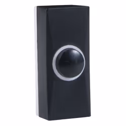 Byron 7900 Wired surface mounted bell push button, Black, Plastic, Wired, Battery, Blister