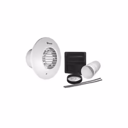 Xpelair DX100R Standard Round Extractor Fan with Wall Kit - 93005AW