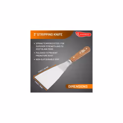 Wallpaper Scraper Heavy Duty - 75mm/3â Durable Stripping Knife Decorators Tools for Removal of Paper, Paint, Varnish, Grout and Putty. Flexible