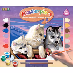 Sequin Art Senior Painting By Numbers Huskies, 10 yr(s), Multicolour, 1 pc(s)