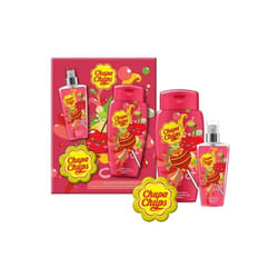 Chupa Chups Pamper Yourself Cheeky Cherry Set Body Mist 100ml,Shower Gel 300ml+ Sponge